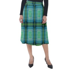 Background Pattern Structure Classic Velour Midi Skirt 