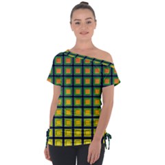 Tile Background Image Pattern Squares Tie-up Tee