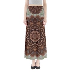 Abstract Art Texture Mandala Full Length Maxi Skirt