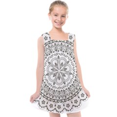 Vector Mandala Drawing Decoration Kids  Cross Back Dress