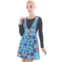 Farbenpracht Kaleidoscope Plunge Pinafore Velour Dress