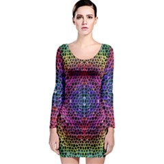 Background Image Decorative Long Sleeve Bodycon Dress by Pakrebo