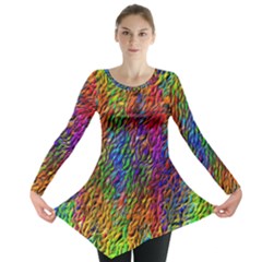 Background Image Ornament Long Sleeve Tunic 