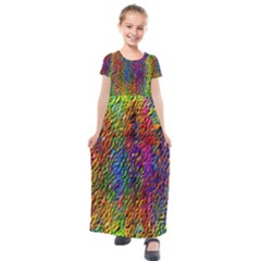 Background Image Ornament Kids  Short Sleeve Maxi Dress