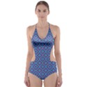 Background  Geometric Pattern Cut-Out One Piece Swimsuit View1