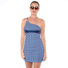 Background  Geometric Pattern One Soulder Bodycon Dress