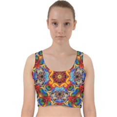 Farbenpracht Kaleidoscope Velvet Racer Back Crop Top