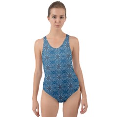 Background Image Pattern Cut-out Back One Piece Swimsuit by Pakrebo