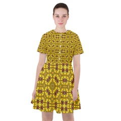 Tile Background Image Graphic Yellow Sailor Dress