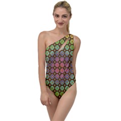 Tile Background Image Pattern Art To One Side Swimsuit by Pakrebo