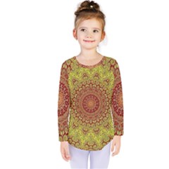 Background Fractals Surreal Design Kids  Long Sleeve Tee