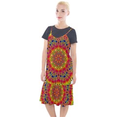 Pattern Button Logo Characters Camis Fishtail Dress by Pakrebo