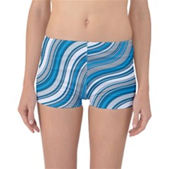 Blue Wave Surges On Reversible Boyleg Bikini Bottoms by WensdaiAmbrose