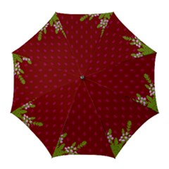 Vivid Burgundy & Heather Golf Umbrellas by WensdaiAmbrose