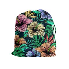 Hibiscus Dream Drawstring Pouch (xl)