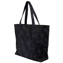 Hypnotic Black And White Zip Up Canvas Bag