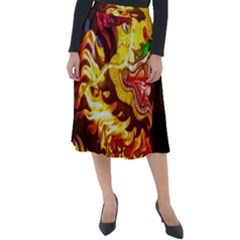 Dragon Lights Ki Rin Classic Velour Midi Skirt 