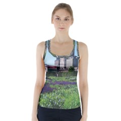 Lurie Garden Salvia River Racer Back Sports Top by Riverwoman