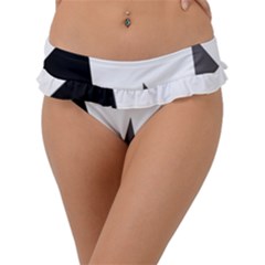 Geometric Landscape Frill Bikini Bottom