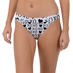 Xo Valentines Day Pattern Band Bikini Bottom by Valentinaart