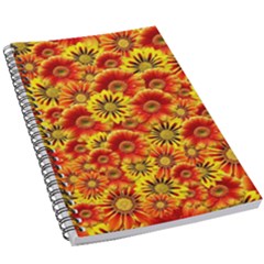 Brilliant Orange And Yellow Daisies 5 5  X 8 5  Notebook