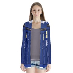Tardis Doctor Who Time Travel Drape Collar Cardigan by Wegoenart