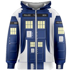 Tardis Doctor Who Time Travel Kids  Zipper Hoodie Without Drawstring by Wegoenart