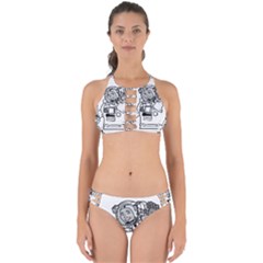 Astronaut Space Exploration Helmet Perfectly Cut Out Bikini Set by Wegoenart