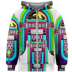 Jukebox Music Music Player Kids  Zipper Hoodie Without Drawstring