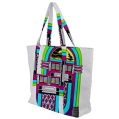 Jukebox Music Music Player Zip Up Canvas Bag