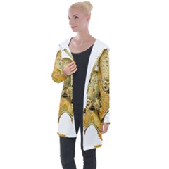 Animal Art Forms In Nature Clips Longline Hooded Cardigan