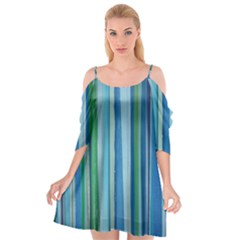 Painted Stripe Cutout Spaghetti Strap Chiffon Dress by dressshop