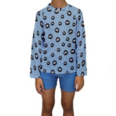 Totoro - Soot Sprites Pattern Kids  Long Sleeve Swimwear by Valentinaart