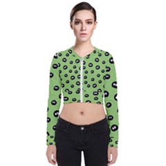 Totoro - Soot Sprites Pattern Long Sleeve Zip Up Bomber Jacket by Valentinaart