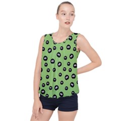 Totoro - Soot Sprites Pattern Bubble Hem Chiffon Tank Top by Valentinaart