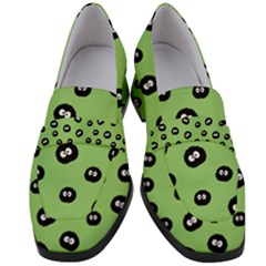 Totoro - Soot Sprites Pattern Women s Chunky Heel Loafers by Valentinaart