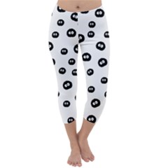 Totoro - Soot Sprites Pattern Capri Winter Leggings  by Valentinaart