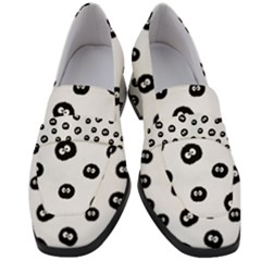 Totoro - Soot Sprites Pattern Women s Chunky Heel Loafers by Valentinaart