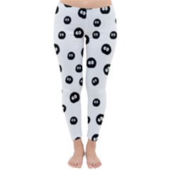 Totoro - Soot Sprites Pattern Classic Winter Leggings by Valentinaart