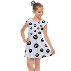 Totoro - Soot Sprites Pattern Kids  Cap Sleeve Dress