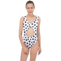 Totoro - Soot Sprites Pattern Center Cut Out Swimsuit by Valentinaart