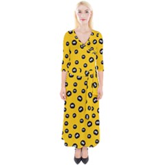 Totoro - Soot Sprites Pattern Quarter Sleeve Wrap Maxi Dress by Valentinaart