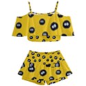 Totoro - Soot Sprites Pattern Kids  Off Shoulder Skirt Bikini View1