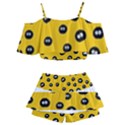 Totoro - Soot Sprites Pattern Kids  Off Shoulder Skirt Bikini View2