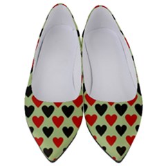 Red & Black Hearts - Olive Women s Low Heels by WensdaiAmbrose