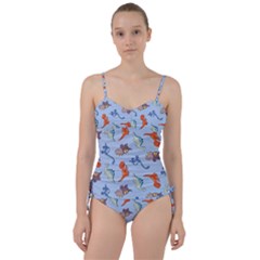 Dinosaurs - Baby Blue Sweetheart Tankini Set by WensdaiAmbrose