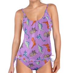 Dinosaurs - Violet Tankini Set by WensdaiAmbrose