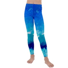 Blue Sky Artwork Drawing Painting Kids  Lightweight Velour Leggings by Pakrebo