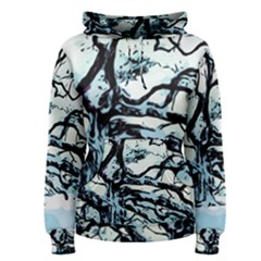 Tree Winter Blue Snow Cold Scene Women s Pullover Hoodie by Pakrebo