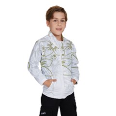 Flowers Background Leaf Leaves Windbreaker (kids)